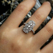 "Dovessa" Art Deco Ring width=100 