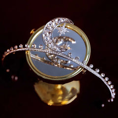 "Corinna" Rhinestone Moon Tiara Headband