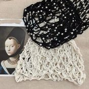"Phyllida" Pearl Mesh Snood Hat width=100 