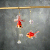 "Sekharis" Fish Dangle Earrings width=100 