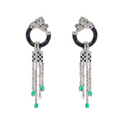 "Pantheris" Leopard Tassel Earrings width=100 