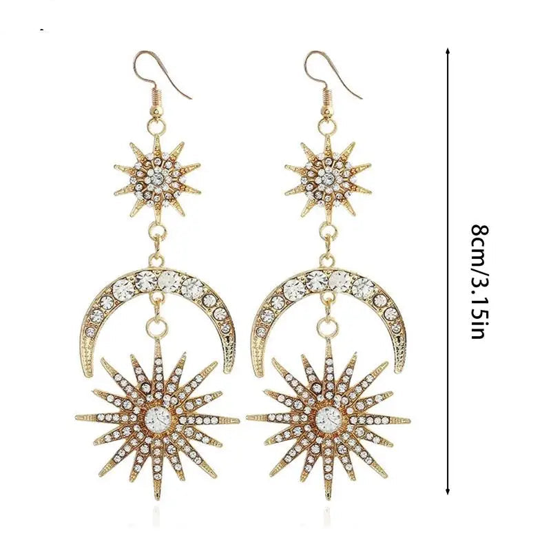 "Saphira" Rhinestone Drop Earrings