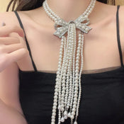 "Thalia" Butterfly Pearl Necklace width=100 