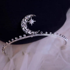 "Corinna" Rhinestone Moon Tiara Headband