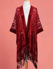 "Cyrene" Boho Wool Shawl width=100 