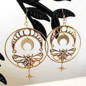 "Lunaris" Moon Moth Earrings width=100 