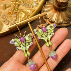 "Morghulis" Skull Moth Earring