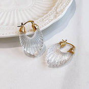 "Astriva" Art Deco Hoop Earrings width=100 
