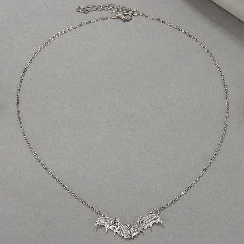 "Cassivine" Bat Pendant Necklace