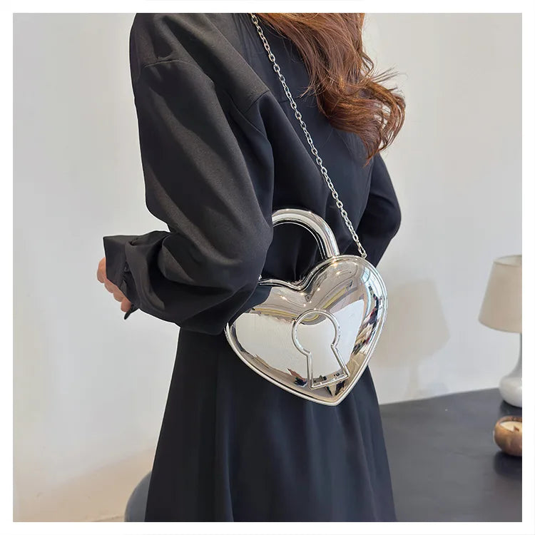 "Drusina" Heart Padlock Handbag