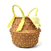 "Isabetta" Pearl Straw Tote width=100 