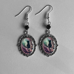"Vesperine" Vampire Cameo Earrings