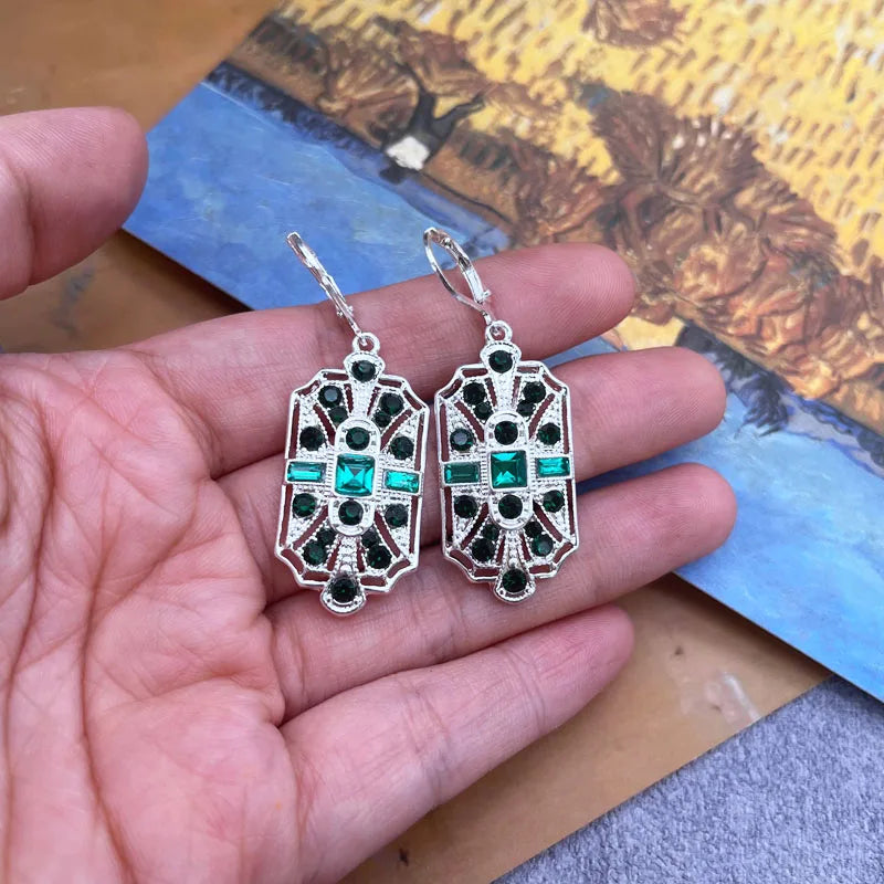 "Novira" Glass Dangle Earrings