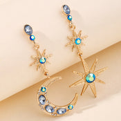 "Euphyssa" Asymmetric  Celestial Earrings width=100 