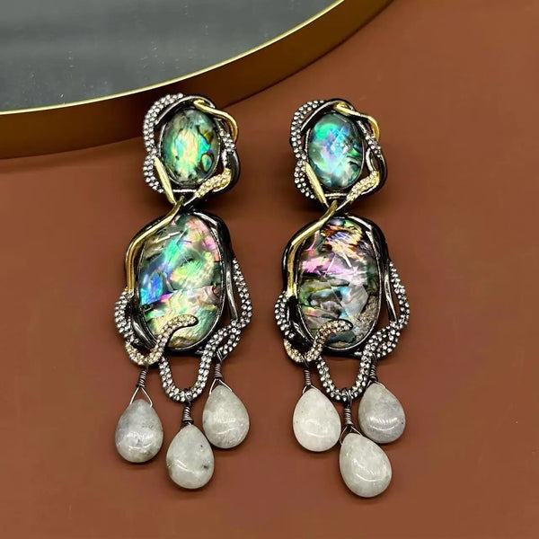 "Maristia" Shell Tassel Earrings