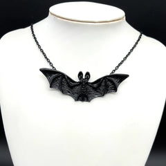 "Umbriel" Beaded Bat Necklace