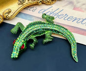 "Bellatrix" Gator Earrings & Brooch width=100 