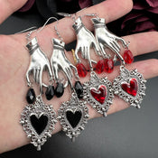 "Giselle" Heart Hands Earrings pick width=100 