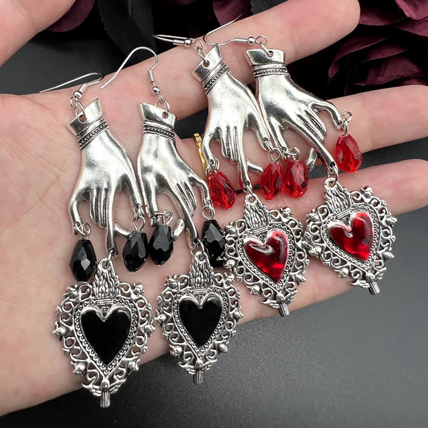 "Giselle" Heart Hands Earrings pick