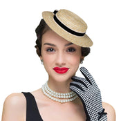 "Buster" Pork Pie Straw Hat width=100 