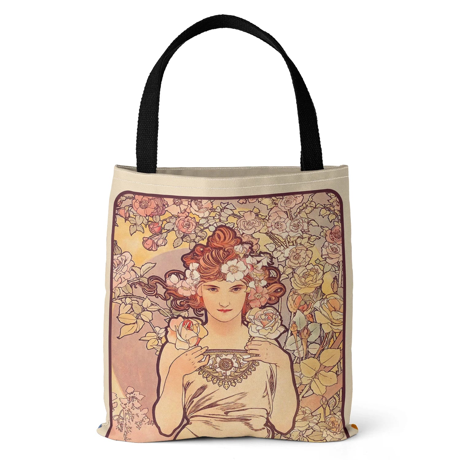 "Verena" Mucha Canvas Tote Bag