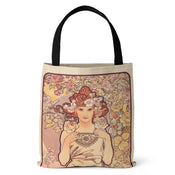 "Verena" Mucha Canvas Tote Bag width=100 