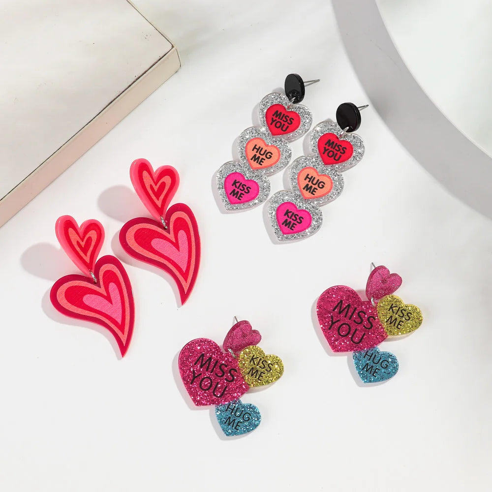 "Tlaloria" Heart Drop Earrings