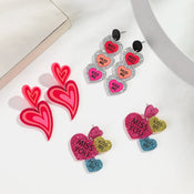 "Tlaloria" Heart Drop Earrings width=100 