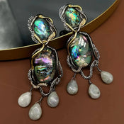 "Maristia" Shell Tassel Earrings width=100 