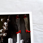 "Stiltara" Legs Tassel Earrings width=100 