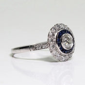 "Floriana" Rhinestone Flower Ring width=100 