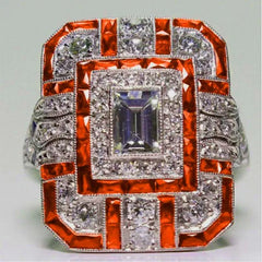 "Silviera" Square Ring