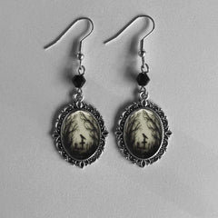 "Vesperine" Vampire Cameo Earrings