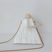 "Triangia" Pyramid Acrylic Clutch width=100 