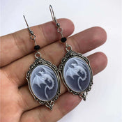 "Vesperine" Vampire Cameo Earrings width=100 