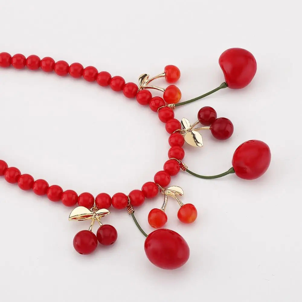 "Andryelle" Cherry Pendant Necklace