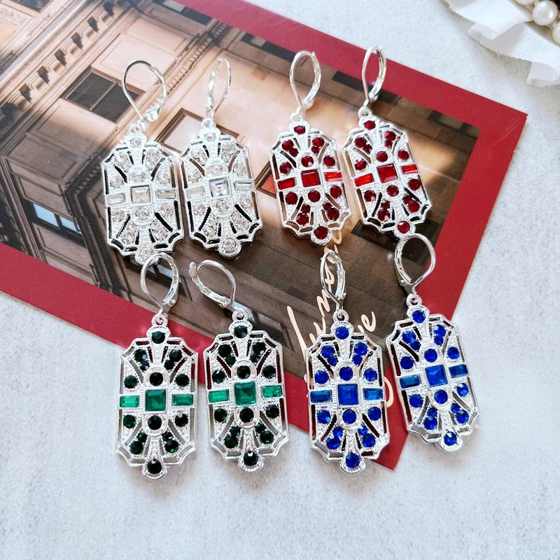 "Novira" Glass Dangle Earrings