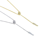 "Leontios" Leopard Lariat Necklace width=100 