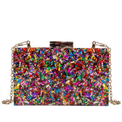 "Mosaela" Geometric Box Clutch width=100 