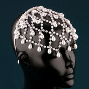 "Perlona" Pearl Net Headband width=100 