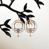 "Lunaris" Moon Moth Earrings width=100 