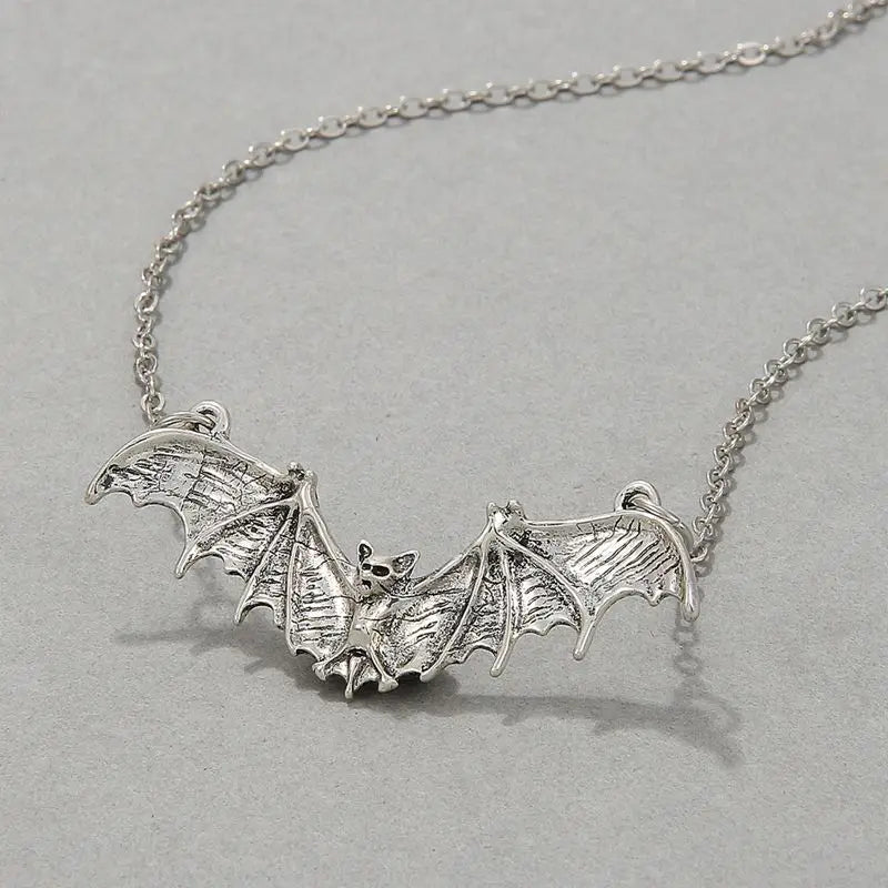 "Cassivine" Bat Pendant Necklace