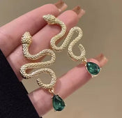 "Florizel" Snake Drop Earrings width=100 