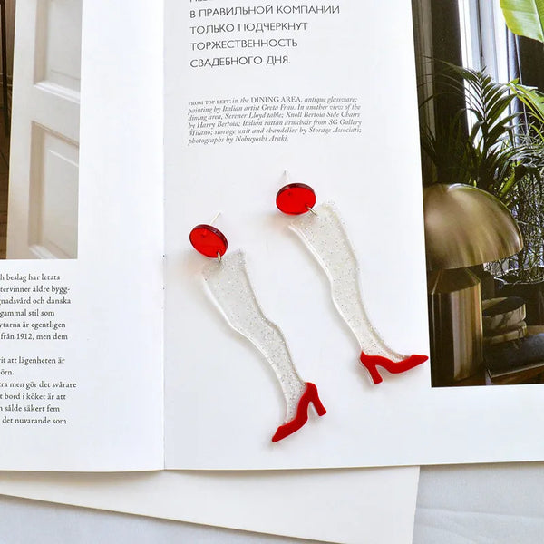 "Stiltara" Legs Tassel Earrings