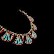 "Fanara" Enamel Fan Necklace width=100 