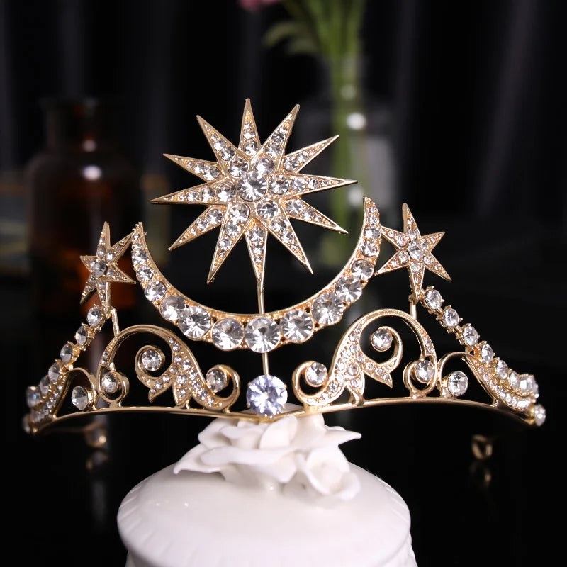 "Minette" Gold Silver Tiara