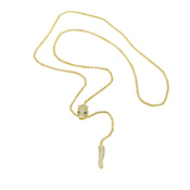 "Leontios" Leopard Lariat Necklace width=100 