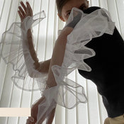 "Margery" Lace Elbow Gloves width=100 