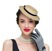 "Buster" Pork Pie Straw Hat width=100 