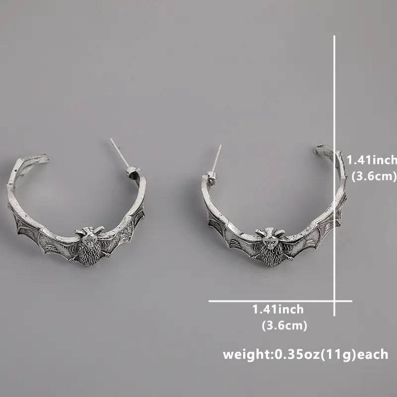 "Roslenne" Dazzling Bat Earrings